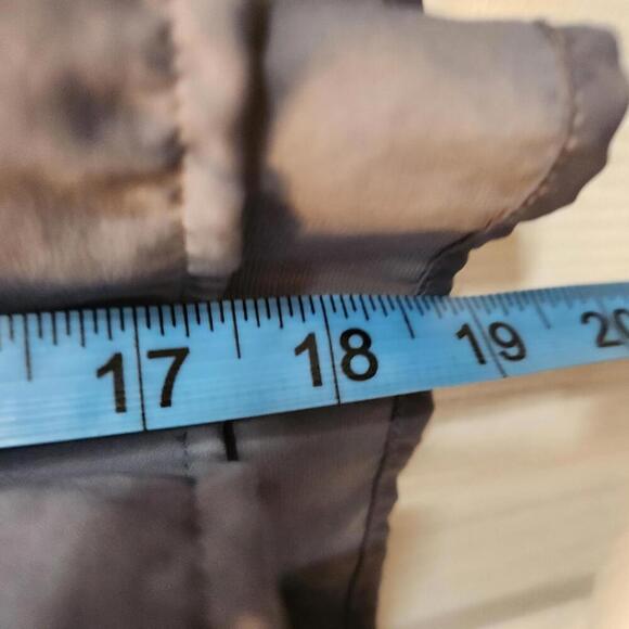 American Eagle Smocked Off-The-Shoulder Satin Top - Dusty Blue- Size Small - Picture 8 of 8